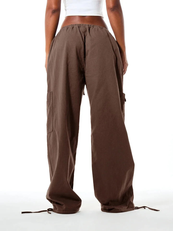 Wide leg cargo pants