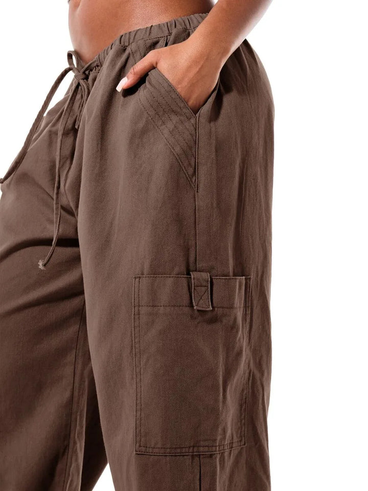 Wide leg cargo pants
