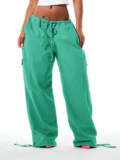 Wide leg cargo pants