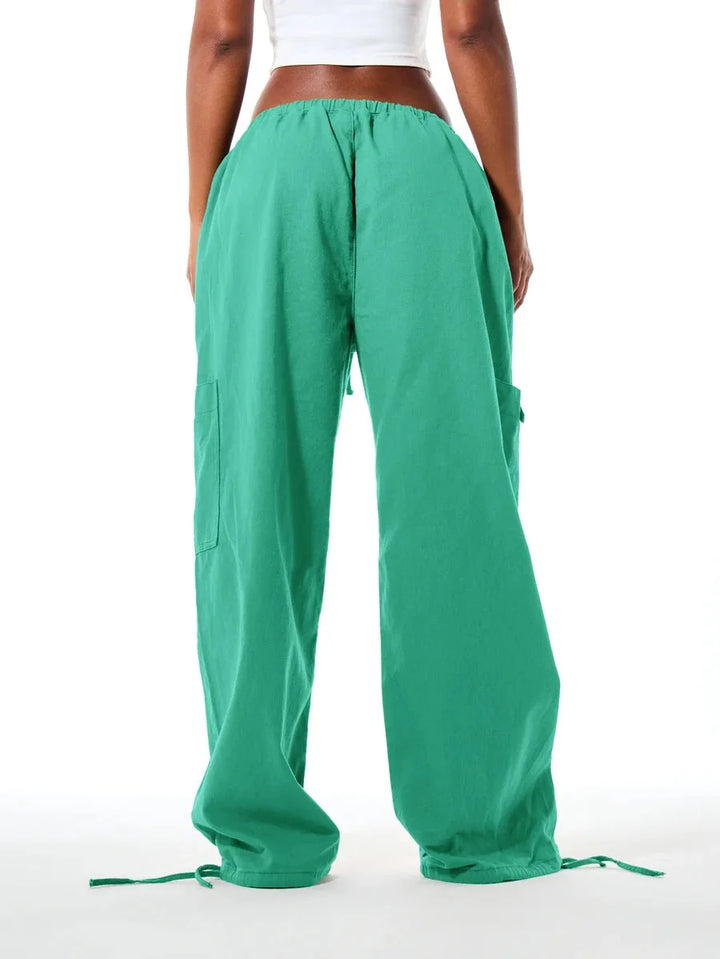 Wide leg cargo pants