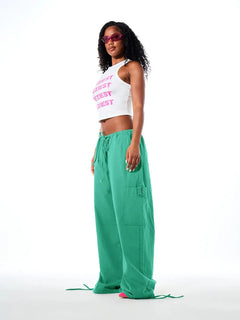 Wide leg cargo pants