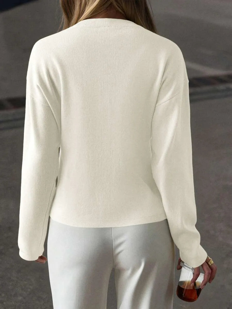 Cardigan met knopen en lange mouwen