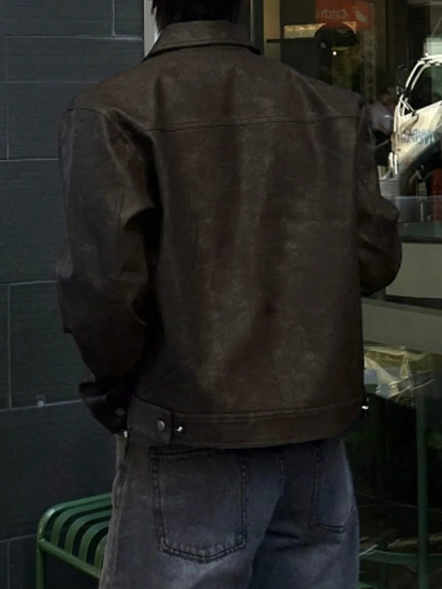 Bomberjack van bruin suede