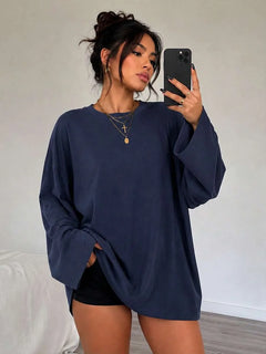Oversized T-shirt met lange mouwen
