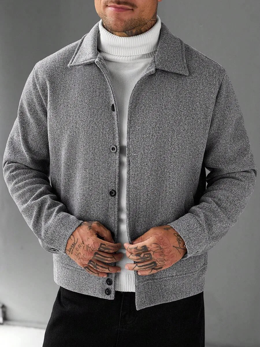 Bomberjack met collared neckline
