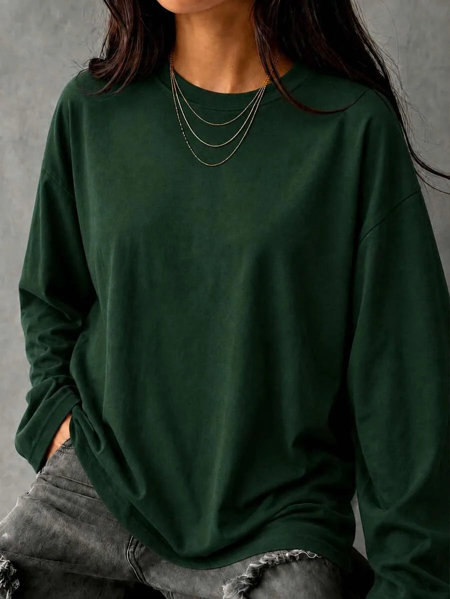 Oversized T-shirt met lange mouwen