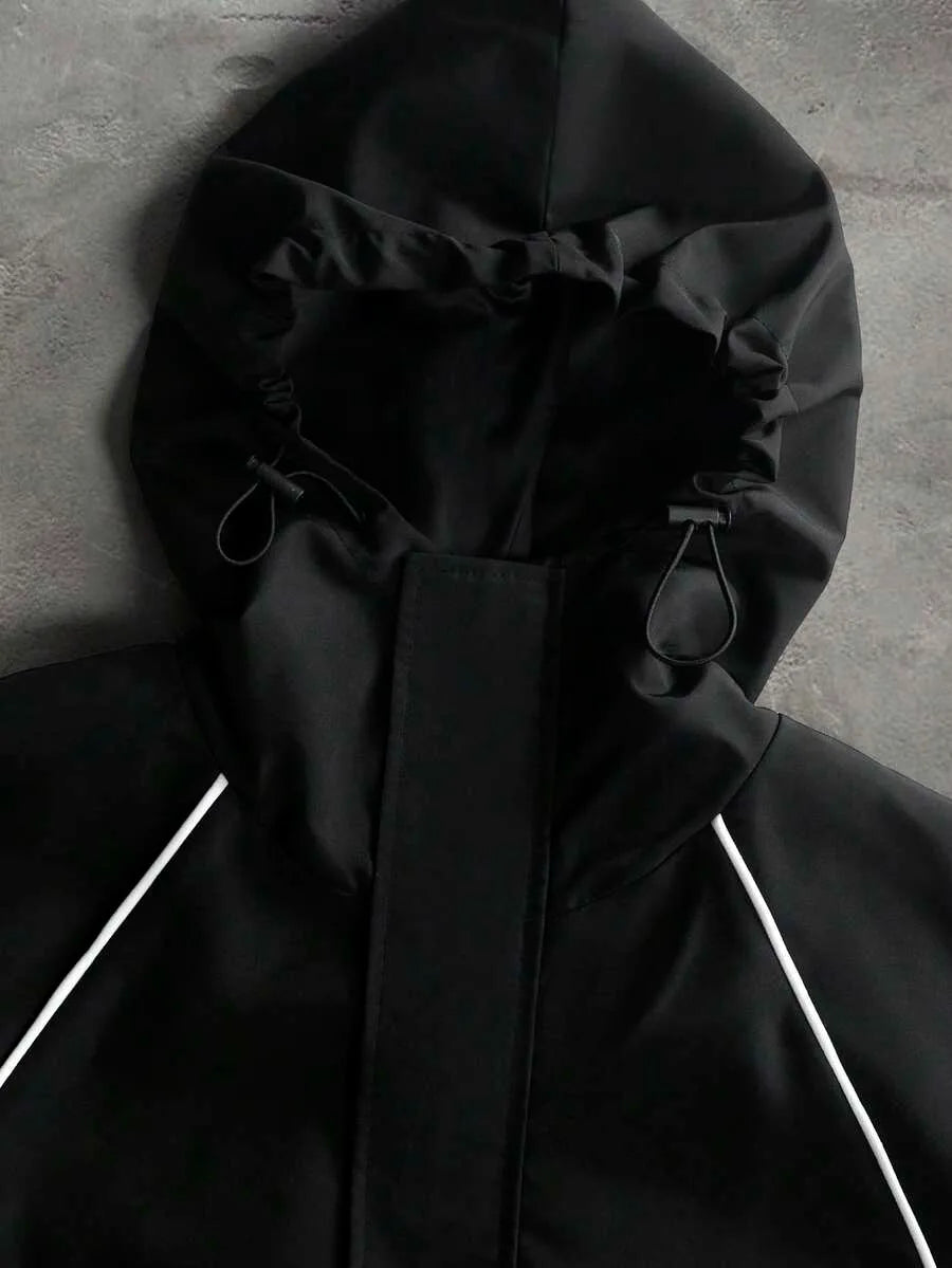 Oversized parka met plaid patroon
