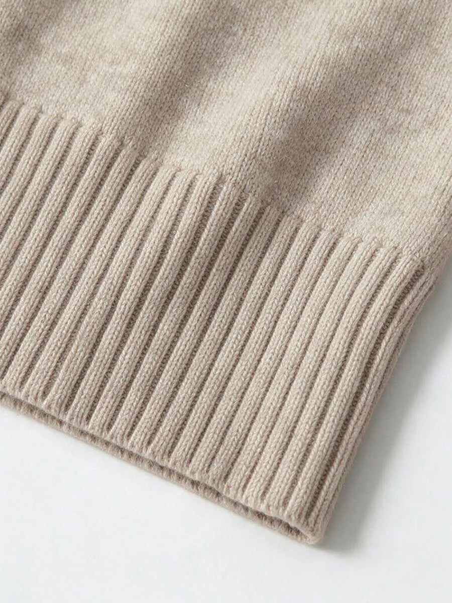 Sweater met kant en ronde hals