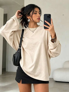 Oversized T-shirt met lange mouwen