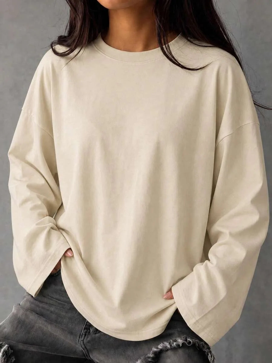 Oversized T-shirt met lange mouwen