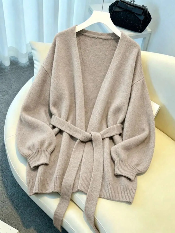 Oversized cardigan met riem