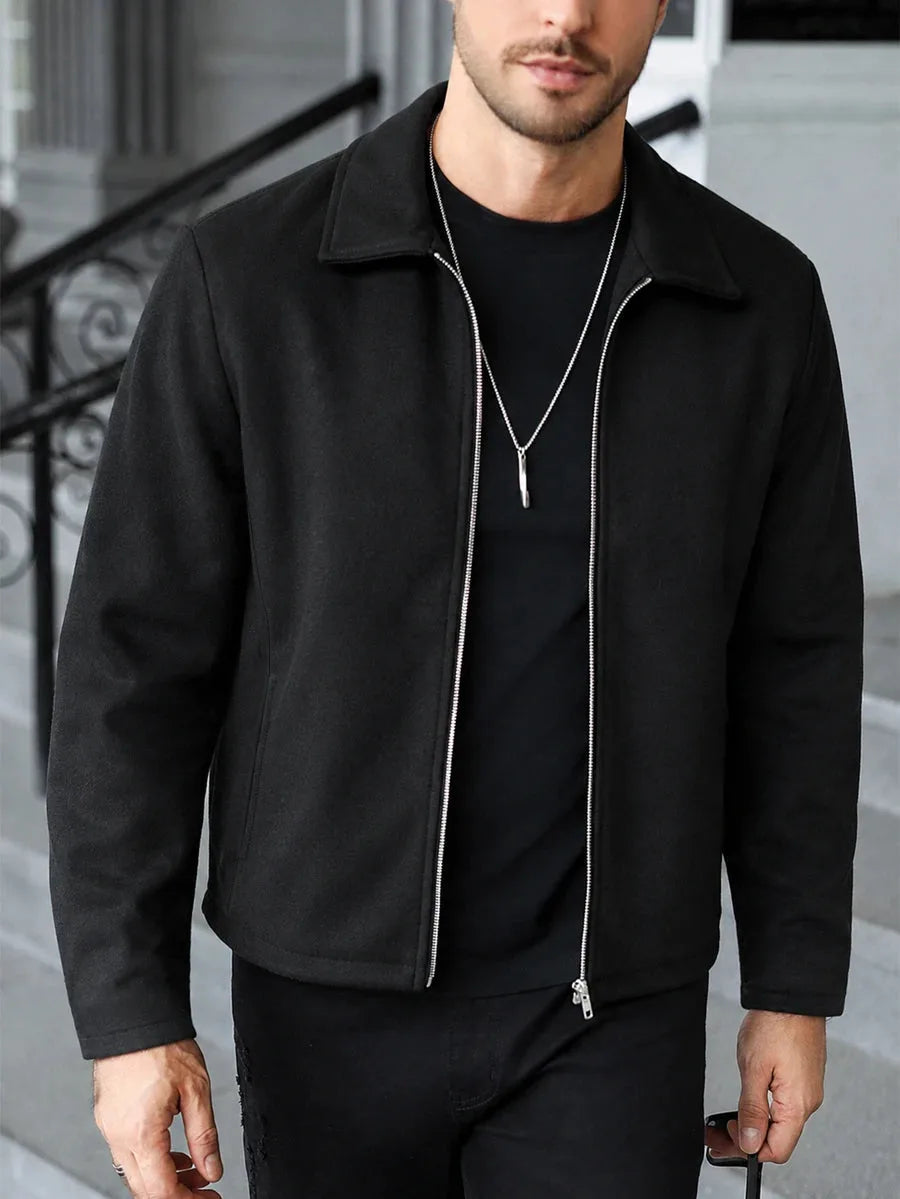 Bomberjack met collared neckline