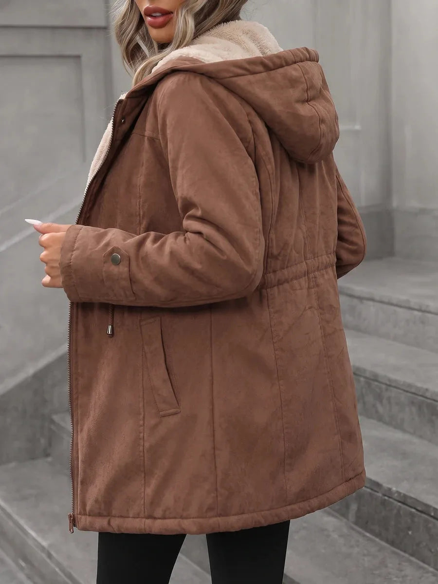 Hooded parka met trekkoord