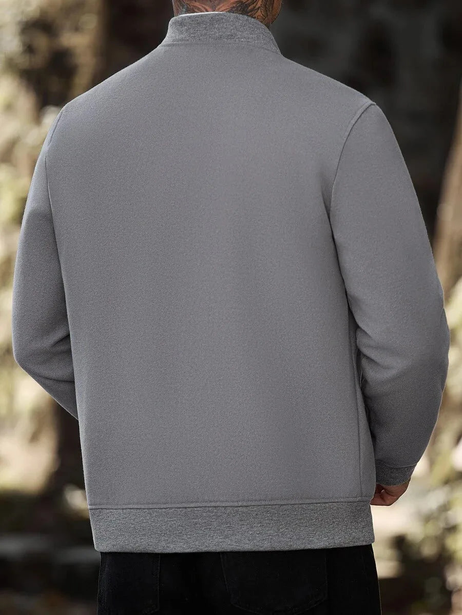 Bomberjack met collared neckline