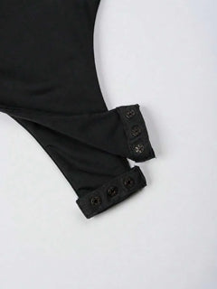 Bodysuit met diepe V-hals