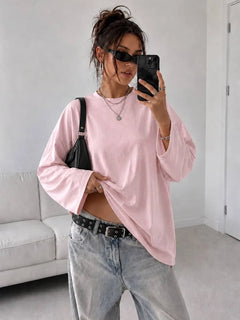 Oversized T-shirt met lange mouwen