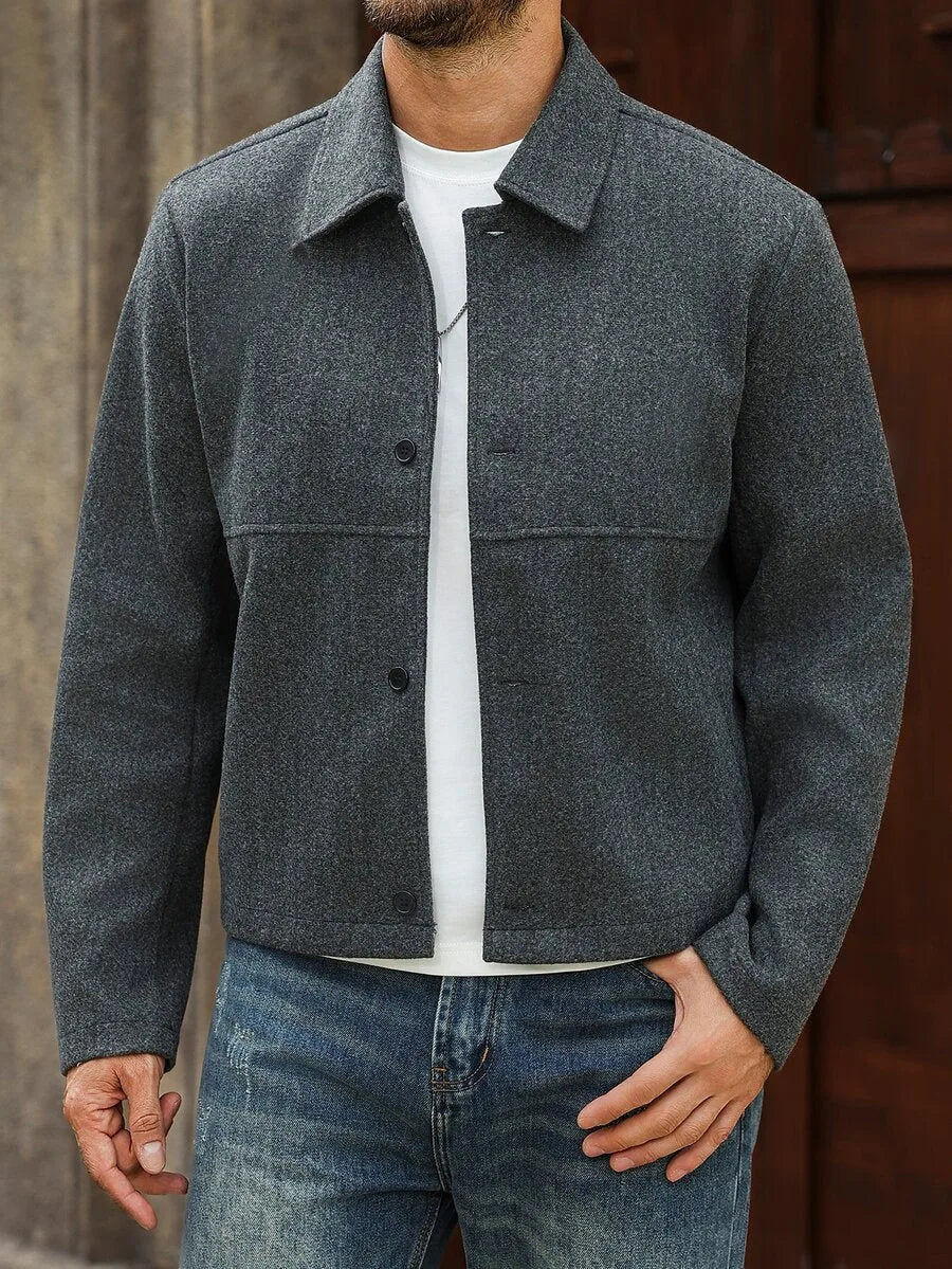 Bomberjack met collared neckline
