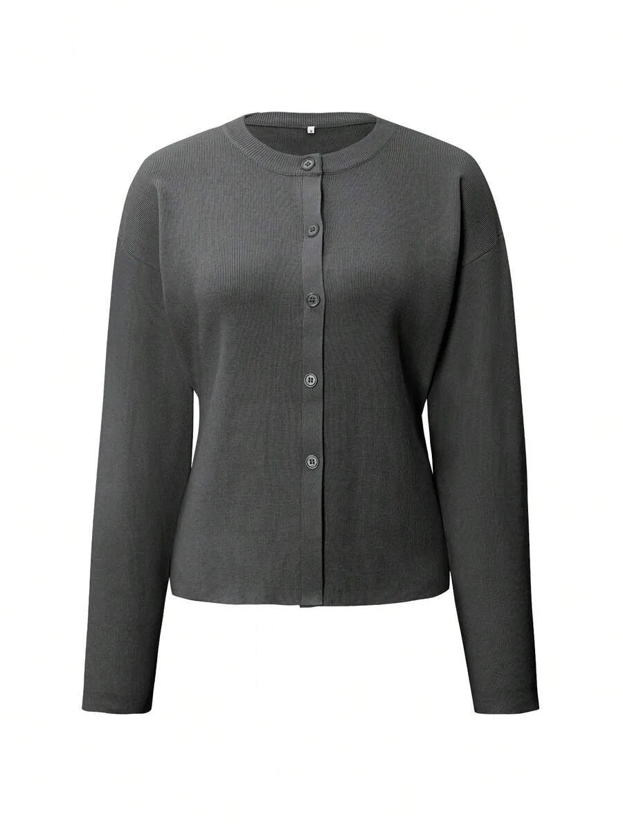 Cardigan met knopen en lange mouwen