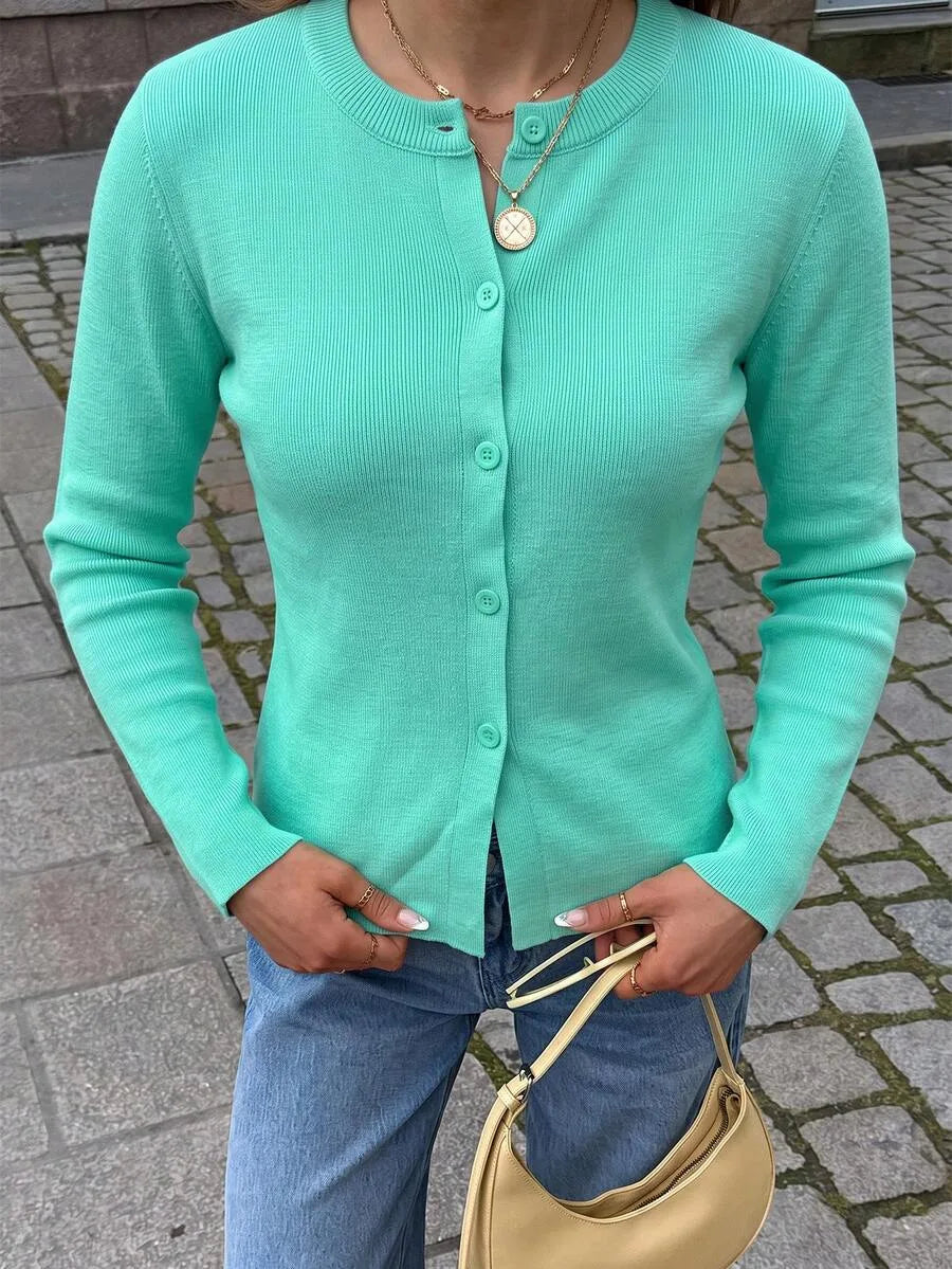Cardigan met knopen en lange mouwen
