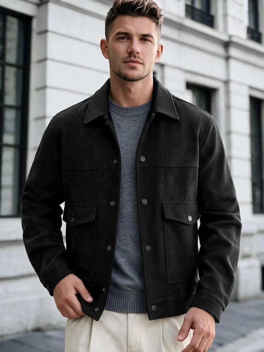 Bomberjack met collared neckline