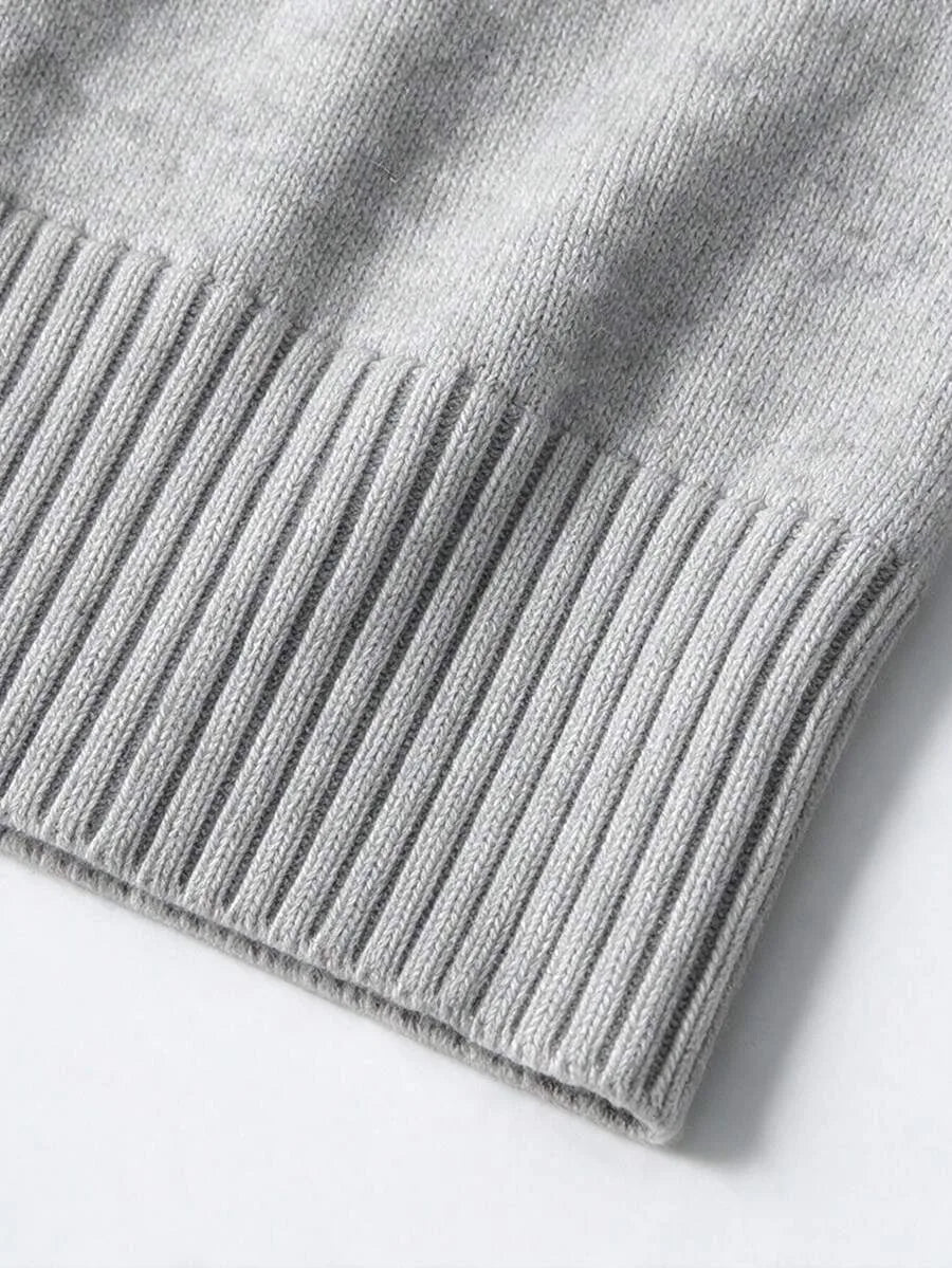 Sweater met kant en ronde hals