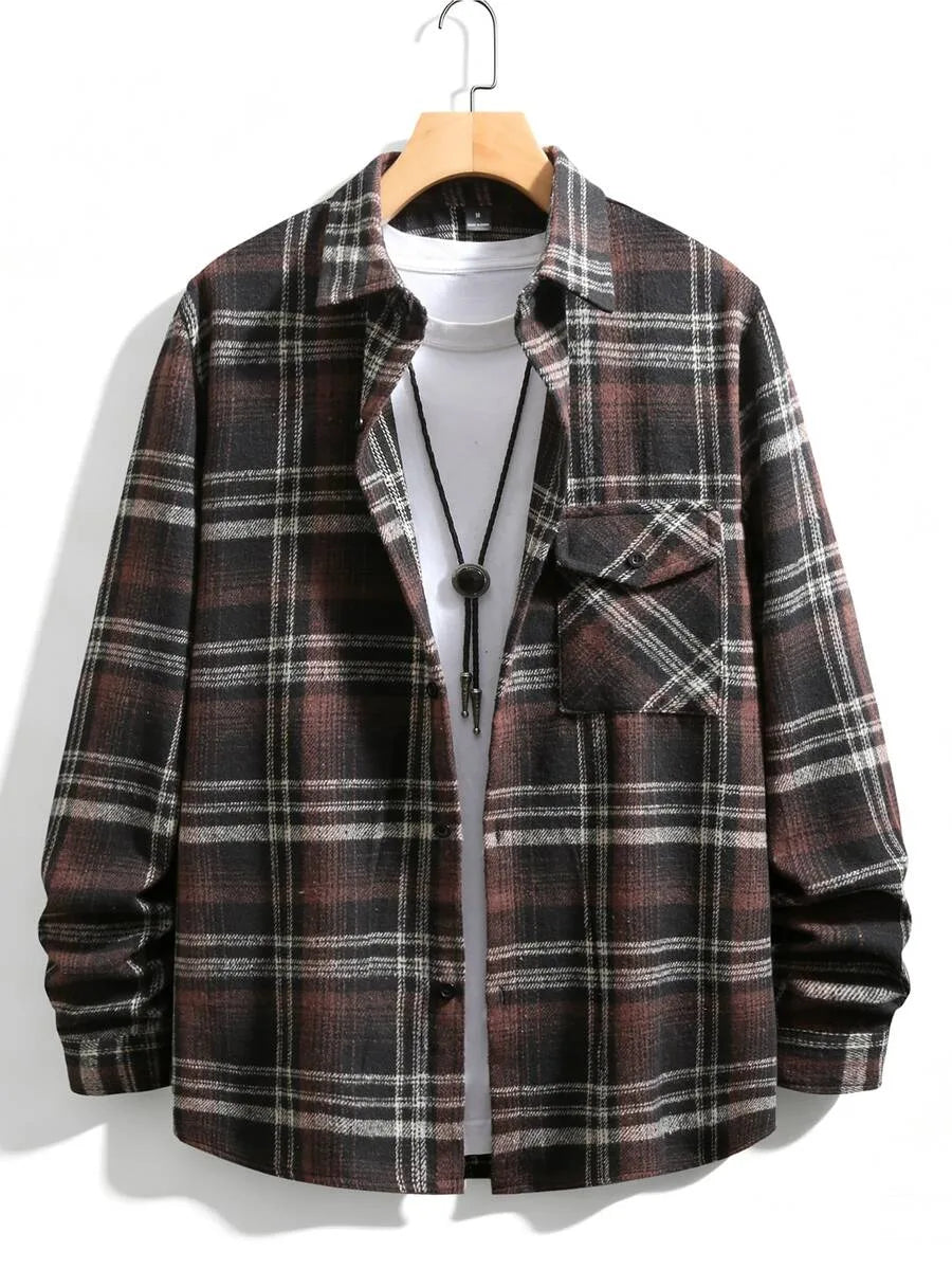Overshirt met plaid patroon