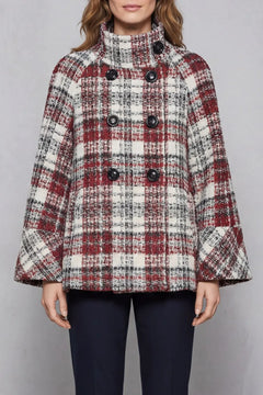 Cape jas met vintage ruit