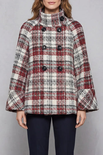 Cape jas met vintage ruit