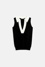 Gebreide Polo Tanktop met Contrasterende Rand - Jasper