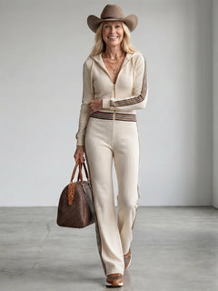 Jumpsuit met rits en capuchon
