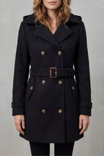 Hooded trenchcoat met ceintuur