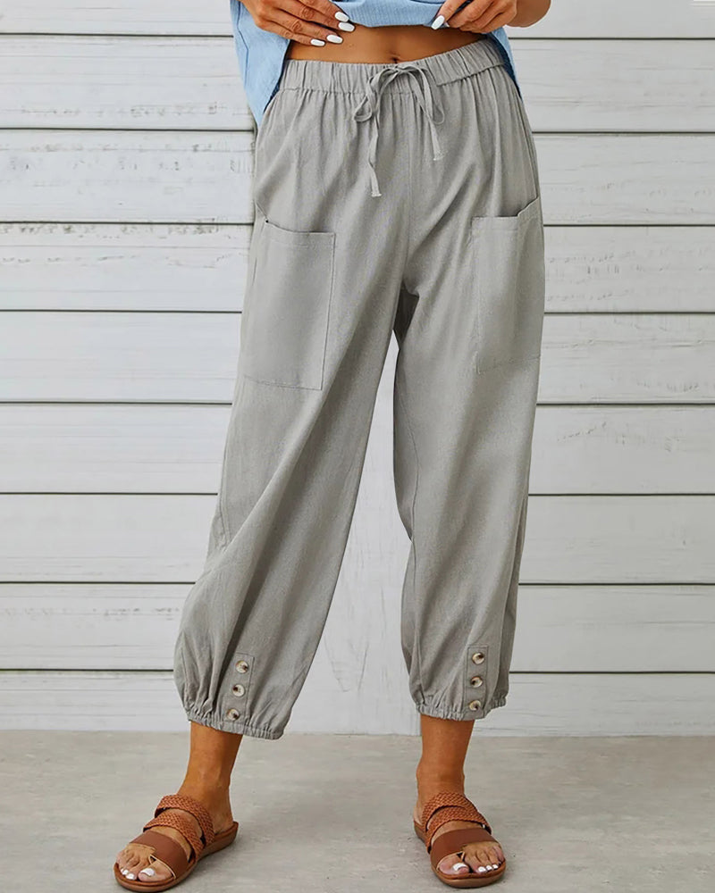 Nina | Losse broek met hoge taille