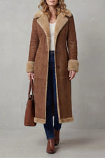 Lange winterjas met shearling