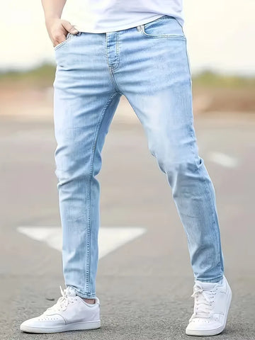 Slim fit jeans met vijf-pocket ontwerp