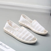 Kate | Plat zool espadrilles van canvasstof