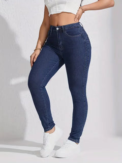Skinny jeans met high waist