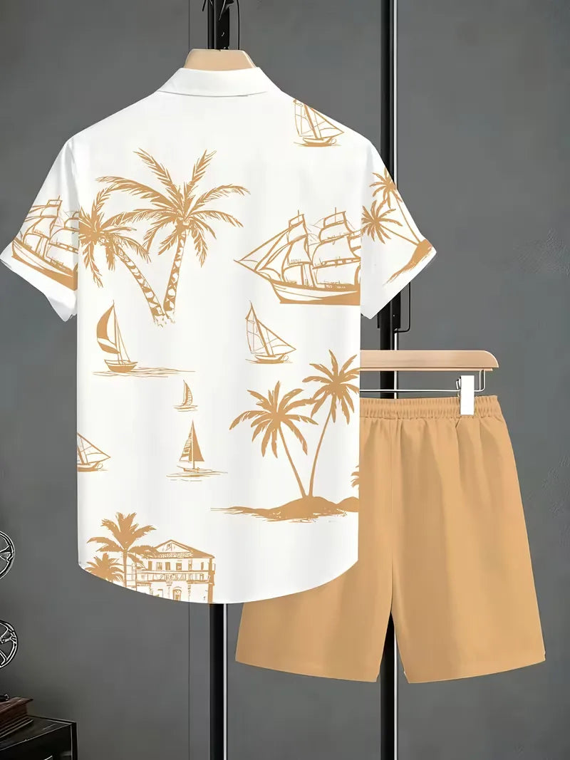 Shorts met tropische print