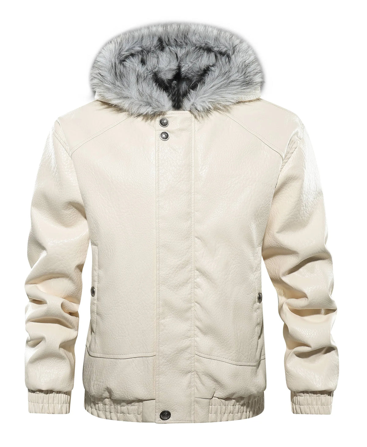 Leren jas met shearling interieur