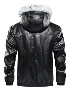 Leren jas met shearling interieur