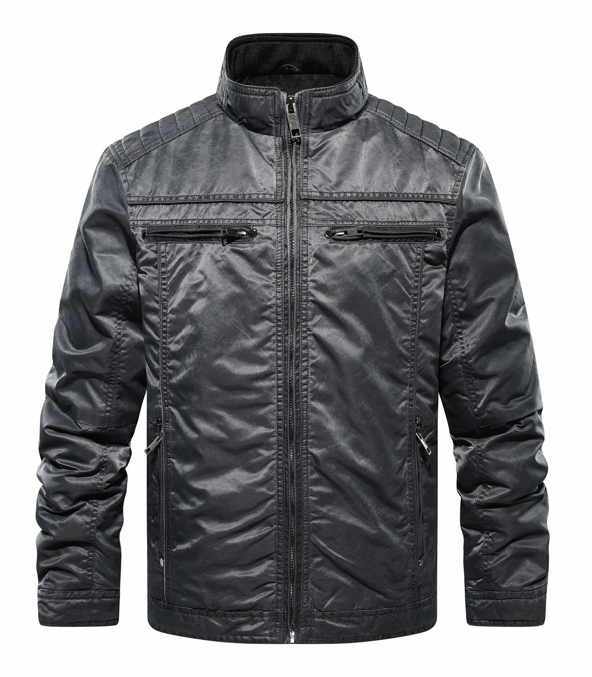 Bomberjack met mandarin collar