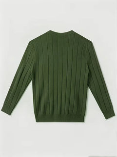 Ribbed sweater met ronde hals