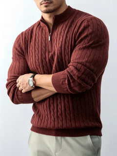 Kabeltrui met half-zip