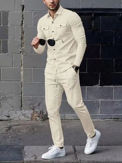 Lounge set met button-up cardigan
