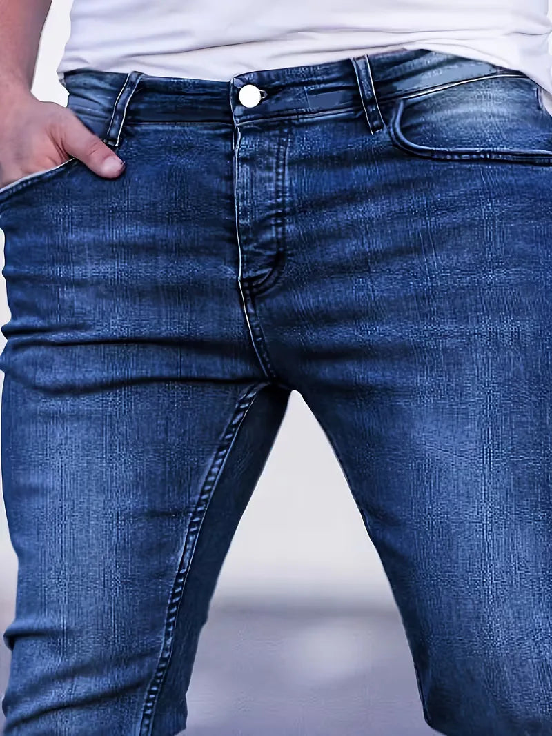 Slim fit jeans met vijf-pocket ontwerp