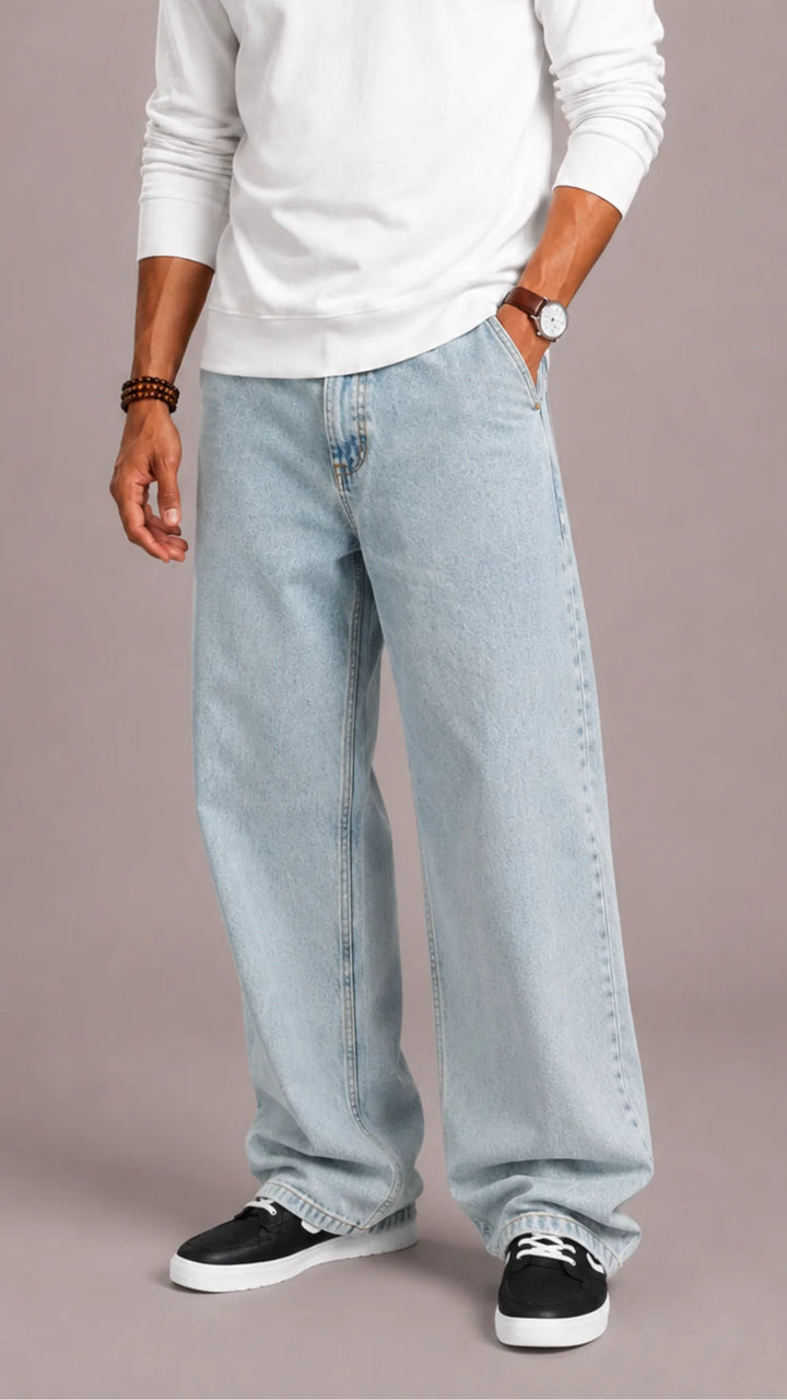 Loose fit jeans met vijf zakken