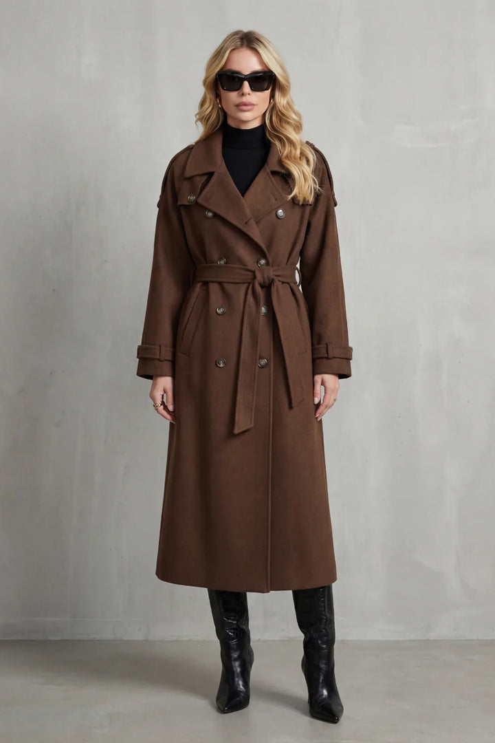 Oversized wollen trenchcoat