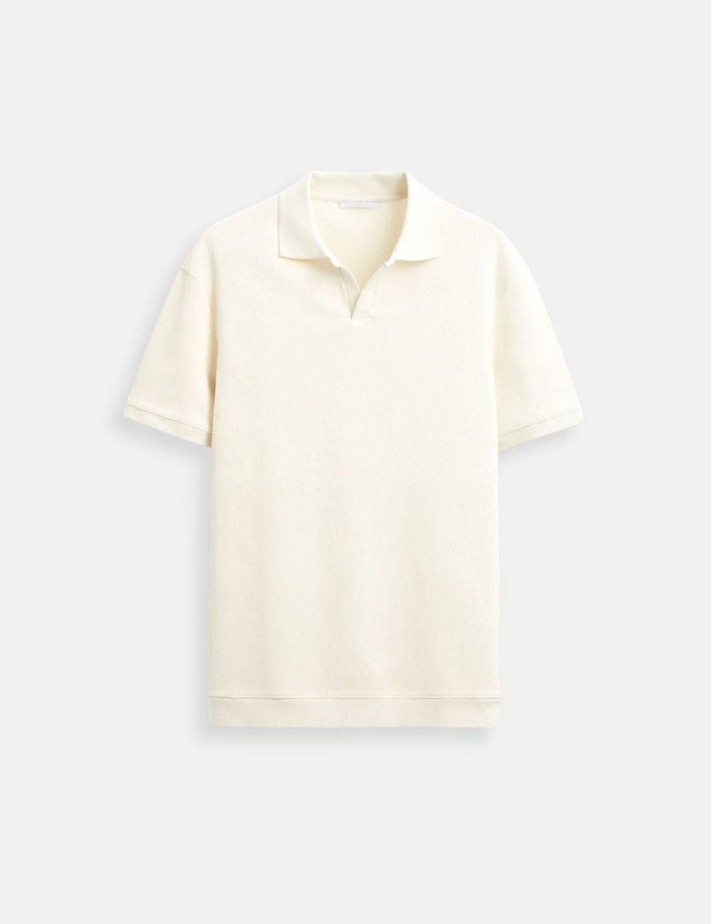 Stijlvolle Heren Polo T-shirt van Wol met Structuur