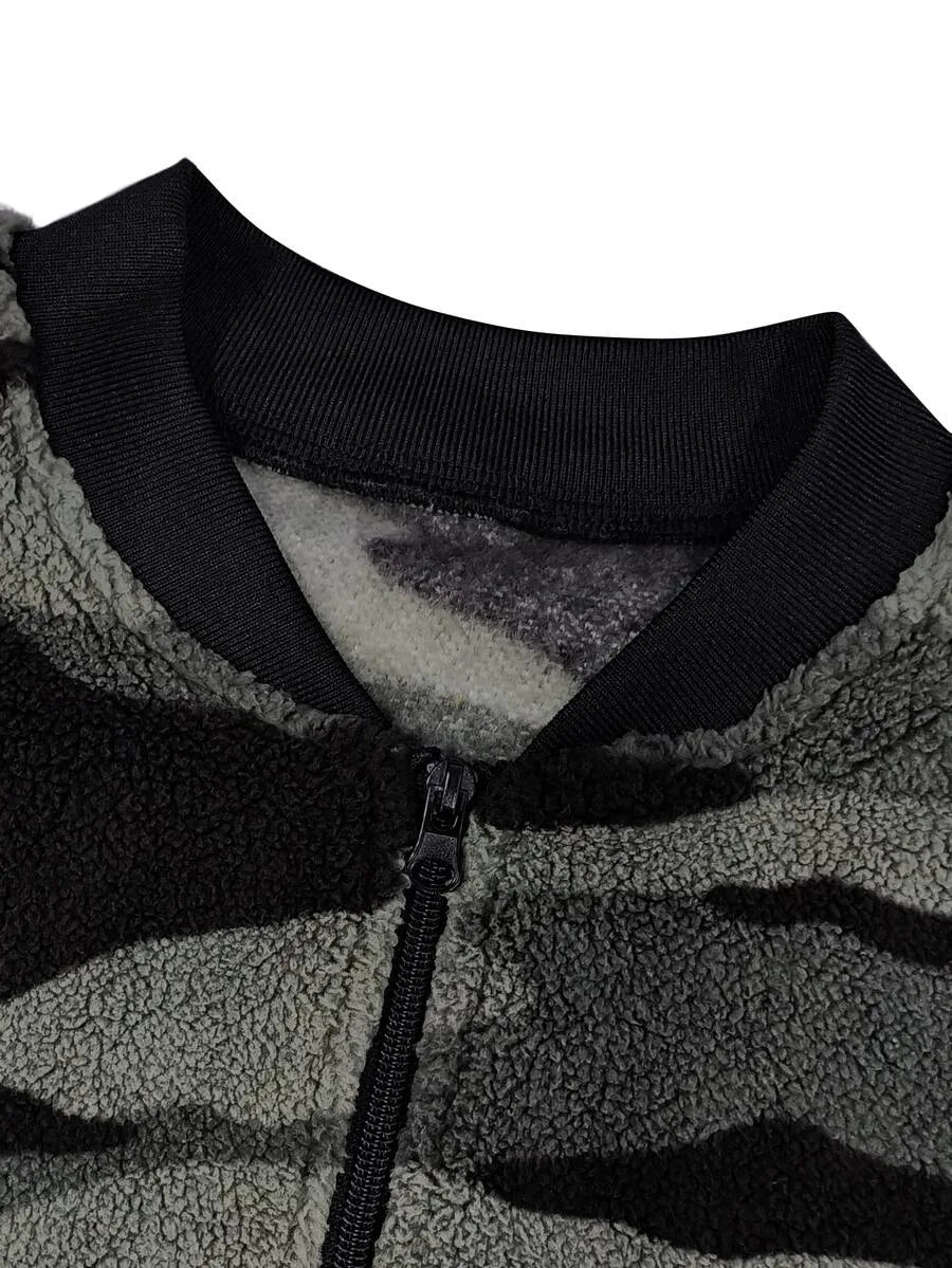 Bomberjack met camouflageprint