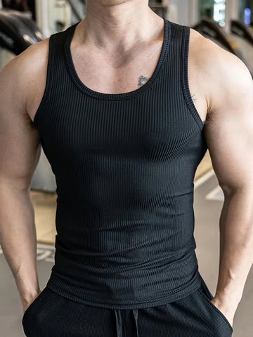Tanktop slim fit ribbed