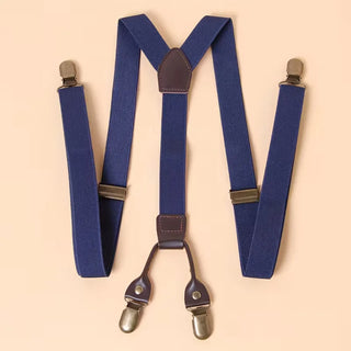 Bretels met leren details